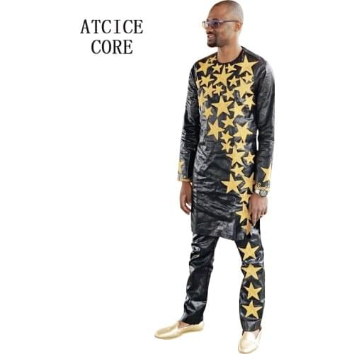 African clothes dashiki traditional mens african clothing long sleeves african bazin riche LC063