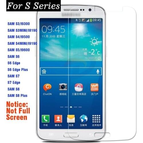 Wholesale 2.5D 9H Explosion Premium Tempered Glass Screen Protector For Samsung Galaxy S8 Plus S7 S6 Edge S5 S4 S3 mini 100pcs