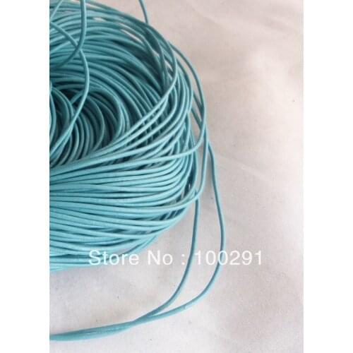 Wholesale 100meter blue real leather cord ,2mm jewelry accesspries cord