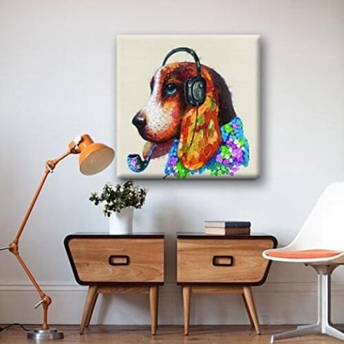 Professional aritist 100% Hand Painted animal Oil Paintings On Canvas cartoon animal oil paintings for kids room wall picture
