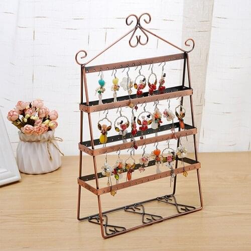 Retail Shop Earrings Jewelry Display Large Stand Holder Organizer Copper