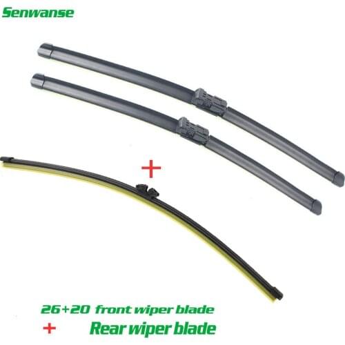 Senwanse Front and rear Wiper Blades For Volvo V40 2012- 2016 Windshield Windscreen wiper blade 26"+19"+12"