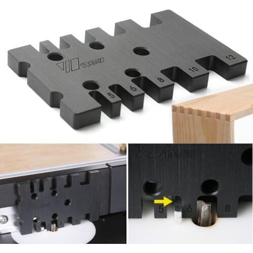 Tenon Caliper Metric and Imperial Scale Card Gauge Measuring Tool for Woodworking Pusher Table Saw Flip-chip Engraving Machine