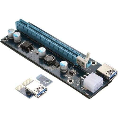 USB 3.0 PCI-E PCI Express Extension Cable 1X to 16X Extender Riser Mining Dedicated Graphics Card Adapter with SATA Power Cable