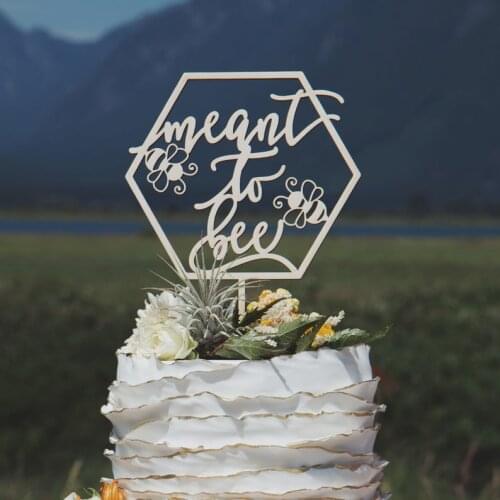 Unique wedding cake topper, Bee wedding cake topper,Meant to Bee cake topper, Rustic cake topper, Rustic wedding cake topper