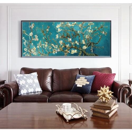 Van Gogh Almond Blossom Flowers Canvas Paintings Reproductions World Famous Artwork By Van Gogh Wall Art Picture Home Wall Decor