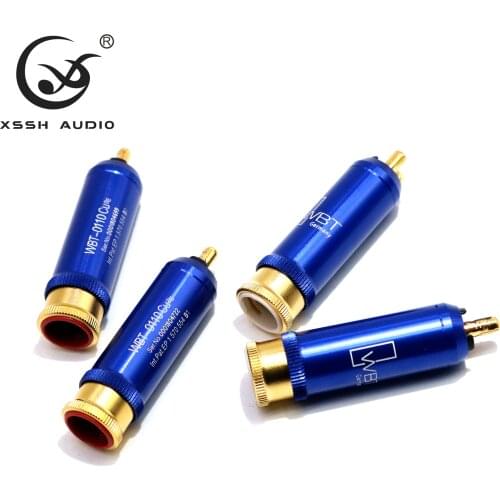 XSSH AUDIO 4pcs Free shipping 0110Cu nextgen signature RCA set of 4 pieces copper high end connector Male Plug