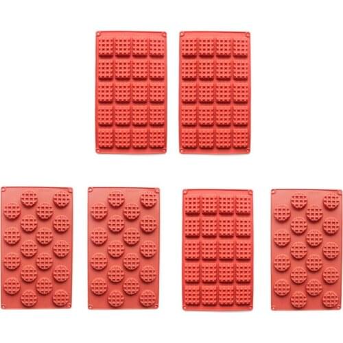 2pc/set 18/20 Cavity Silicone Waffle Mold Maker Cake Cookie Chocolate Pan Baking Mould Nonstick Bakeware Tool