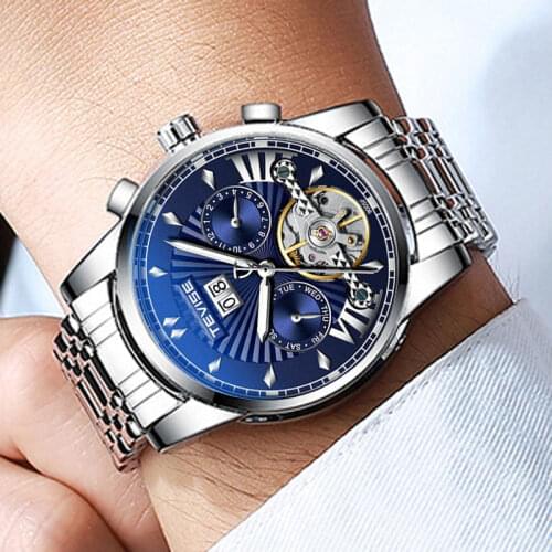 2020 Business Men Watches Top Brand Luxury Men Automatic Mechanical Wrist Watches Stainless Steel Tourbillon Sports Men Watch
