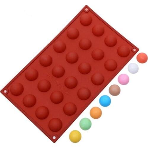 24 Holes Half Ball Sphere Silicone Bakeware Fondant Cupcake Decorating Cake Mold Cookies Muffin Chocolate Kitchen Baking Tools