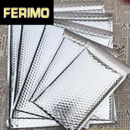 40pcs Silver Foil Bubble Mailers Padded Envelopes Multi-function Packaging material Shipping Bags Bubble Mailing Envelope Bag