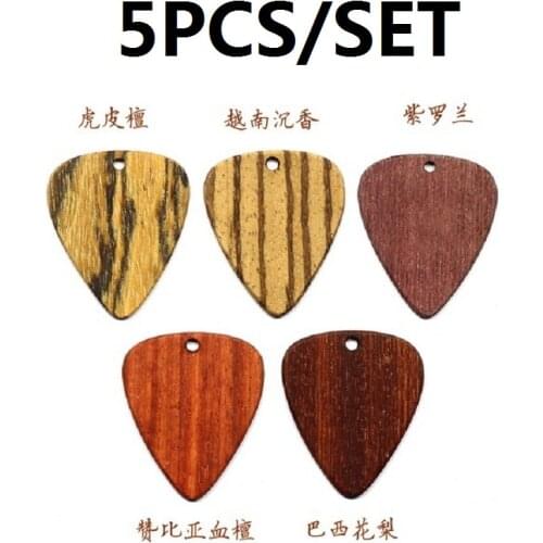 5PCS Guitar picks Wood Sandalwood Guitar picks