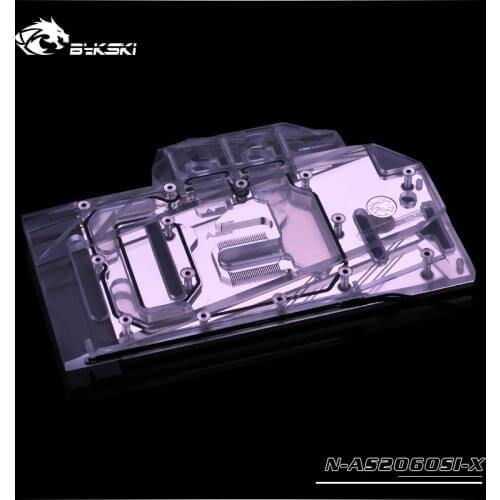 Bykski gpu cooler for ASUS RTX 2060 O6G SI, VGA Block Water Cooling Block 5v 3pin/12v 4pin Support sync mainboard N-AS2060SI-X