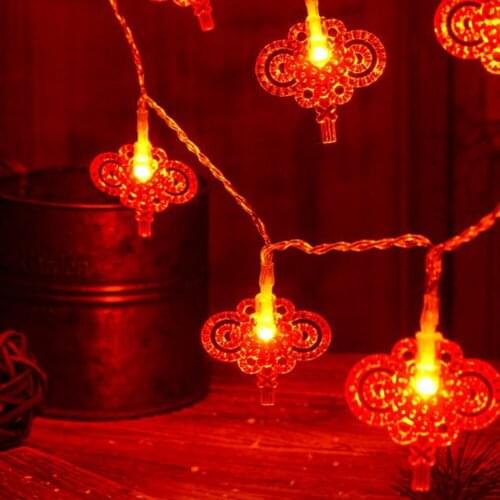 Party Wedding Decorative Fairy Lights New Year Wedding Decorative String Lights Chinese Knot LED Fairy Hanging Lights