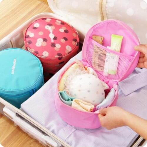 Travel Portable Bra Underwear Organizer Circle Finishing Bag Panties Socks Storage Bag
