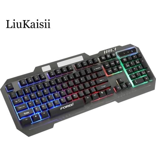 Gaming Keyboard EN Imitation Mechanical Keyboards Backlight Wired Gamer Computer Keyboard for PC/Laptop 104Keys