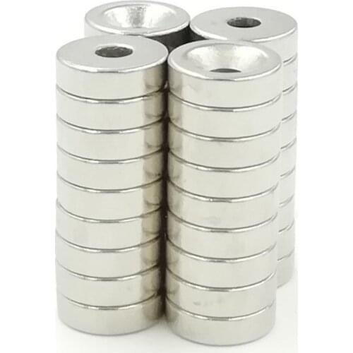 10 x 3mm Hole 3mm Ring Neodymium Countersunk Magnets 10x3 Super Strong Rare Earth Magnet 50/100pcs