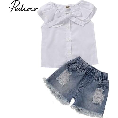 1-4 Years Toddler Kids Baby Girls Clothes set Summer Ruffles Sleeve T-shirt and Short Pants Cute lovely Sweet Streetwear outfits