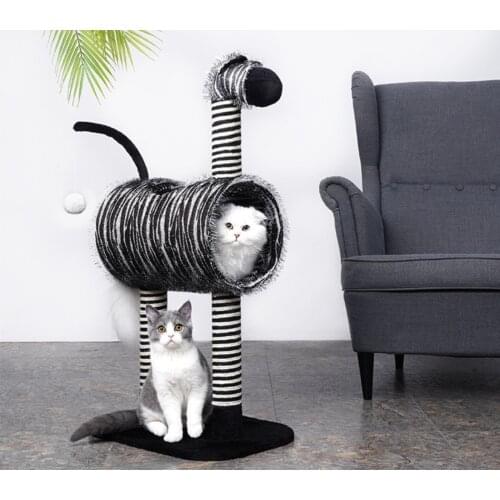 Cat climbing frame cat litter sisal cat scratching board with litter cat toy