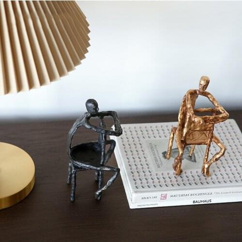 Creative Ornaments Character Sit Chair In A Daze Figurines Home Craft Living Room Decor Objects Office Desktop Accessories Gifts