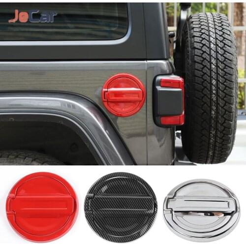 ABS Material Car Door Gas Fuel Tank Cap Decoration Cover For Jeep Wrangler JL 2018 Up Car Accessories