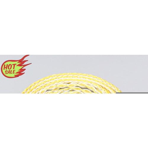 LN007325 8 Core Silver Gold Plated Earphone Cable For Hifiman Sundara Ananda HE1000se HE6se he400 3.5mm Pin Headphone