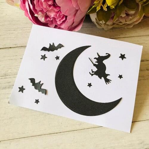 Metal Cutting Dies Halloween witch bat set Stencils For DIY Embossing Scrapbook Album Paper Card Decoration Craft