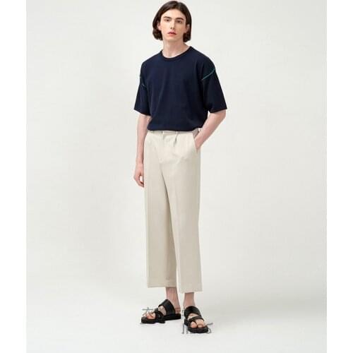 Mens Casual Pants Capris loose and simple