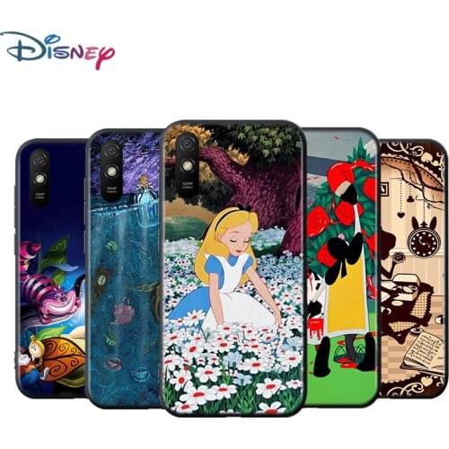 Alice in Wonderland For Xiaomi Redmi 9T 9I 9AT 9A 9C 9 8A 8 7A 7 6A 6 5A 5 4X PRO Prime Plus Black Soft Phone Case