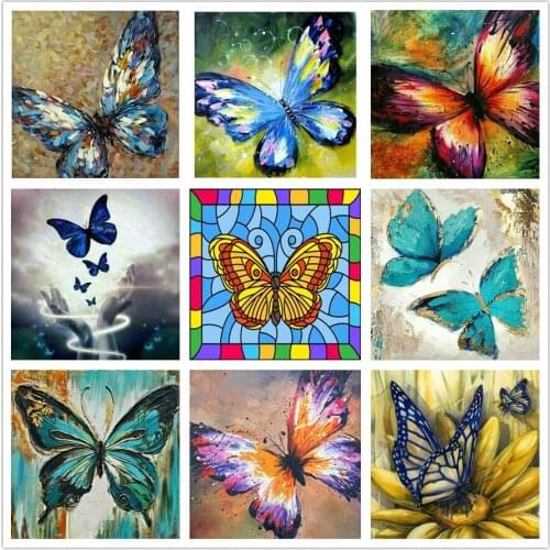 20x20cm butterfly 5d full square diamond painting cross stitch sticker diamond mosaic kit diamond embroidery set crafts
