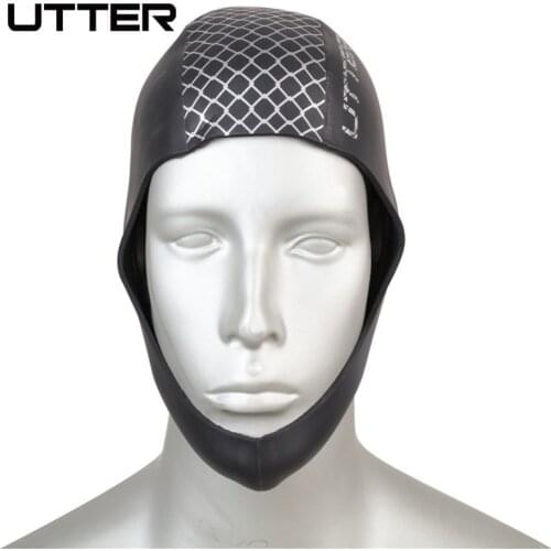 UTTER Men Neoprene Skull Cap Printing Grid Swimming Surfing Hiking Skiing Cycling and Riding Outdoor Accessories