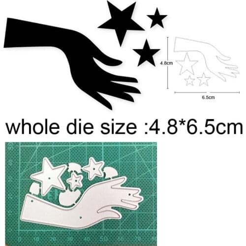 Hand and Stars Metal Cutting Dies Stencils for DIY Scrapbooking dies Album Cards Making Embossing Dies Cuts Craft Dies New 2020
