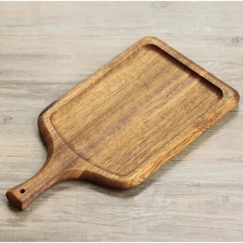 Black Walnut Real Wood Pizza Bread Tray Small Chopping Block Cutting Board Cooked Fruit Tray Pizza Plates