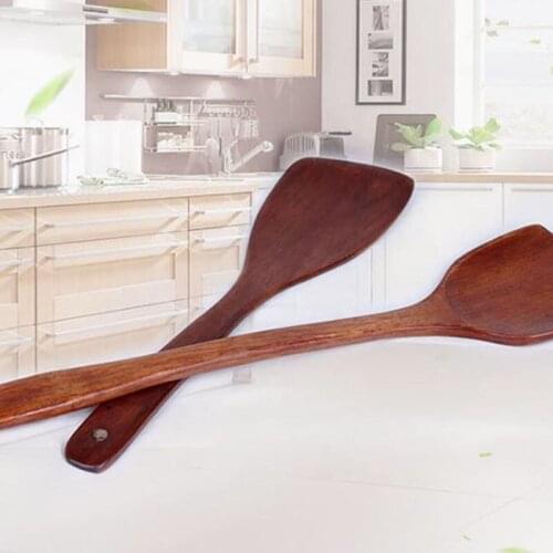Useful Natural Health Bamboo Wood Kitchen Slotted Spatula Spoon Mixing Holder Cooking Utensils Dinner Food Wok Shovels Supplies