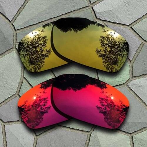 Violet Red&Yellow Golden Sunglasses Polarized Replacement Lenses for Oakley Fives Squared
