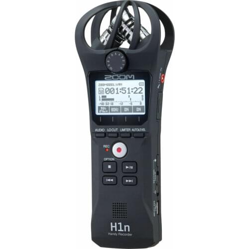 Zoom H1N portable digital audio recorder with Lavalier microphone