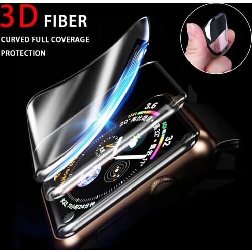 Applicable to Apple Watch waterproof soft glass film series 5 4 38MM 40MM 42MM 44MM Tempered Iwatch 3 2 1 watch screen protector