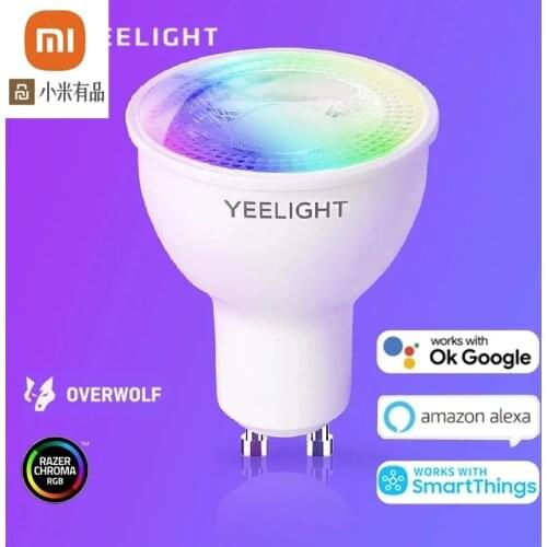Youpin Yeelight YLDP004-A Colorful Smart LED Bulb W1 Game Music Sync APP Voice Control Work Yeelight APP Google Assistant Alexa