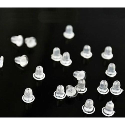 Earring Back Plug Silicone Rubber Earrings Clasp Soft Ear Nut Plugging Earrings Backs Stoppers Jewelry Accessories DIY Parts