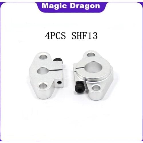 SHF13 4pcs SHF13 horizontal linear shaft support 13mm Linear Rail Shaft Support XYZ Table CNC SHF Series Rail Shaft High quality