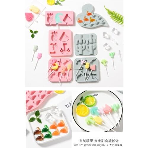 INS Style DIY Creative Silicone Cake Mould Ice Tray Chocolate Complementary Food Baking Lollipop Tools Kitchen Accessories