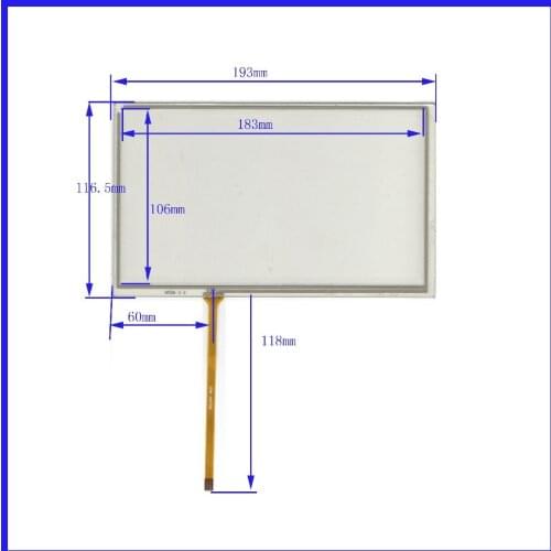 XWT398 8inch 4 line For Car DVD touch screen panel 193mm*117mm this is compatible 193*117 TouchSensor FreeShipping