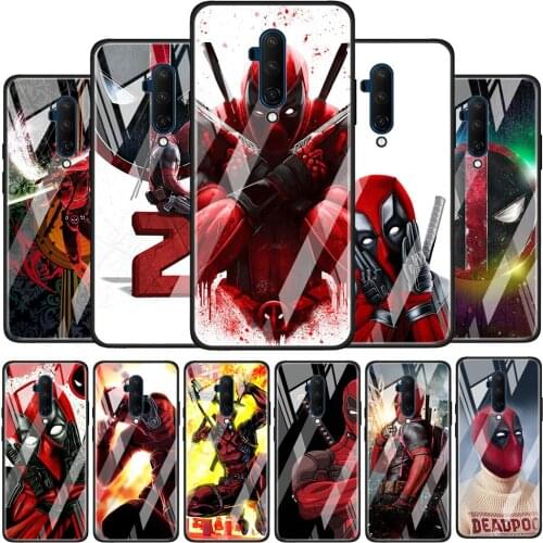 Marvel Hero Deadpool Tempered Glass Cover For OnePlus Z 7 8 9 7T 8T 9R Nord 5G Pro Silicone Phone Case Coque