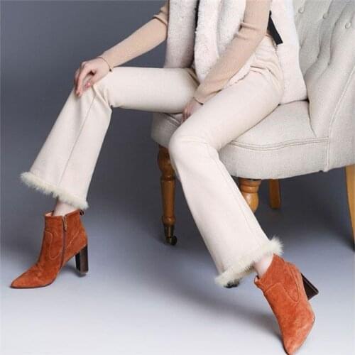 Women Pants Winter Pants Womens High Waist Casual Fishtail Pants Pantalones De Mujer