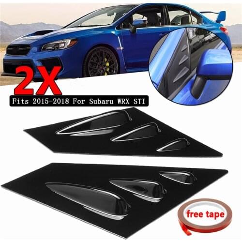 1Pair Front Window Louver Side Vent For Subaru WRX STI 2015-2018 ABS Plastic Stickers Side Window Louvers Scoop Cover Ven