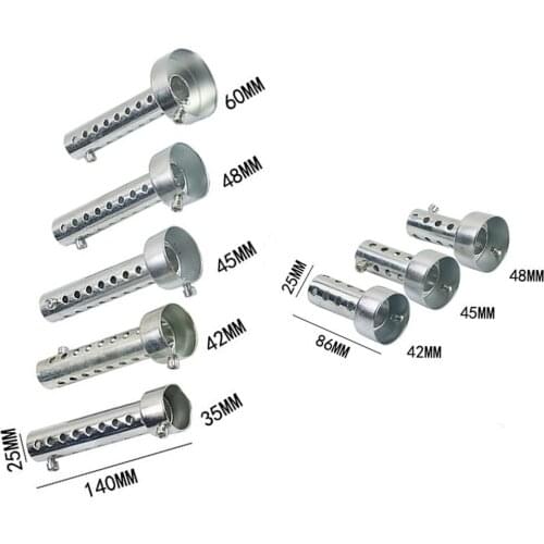 1pc Motorcycle Exhaust Pipe Silencer DB Killer Noise Sound Eliminator 35/42/45/48/60mm Motorcycle Silencer 86/140mm Length