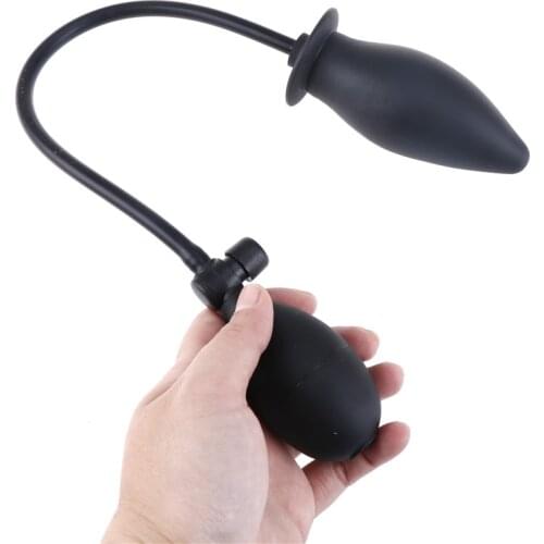 1PCS Party Favor Inflatable Air Bag Backyard Massager Black Silicone Passionate Supplies for Couple Gift