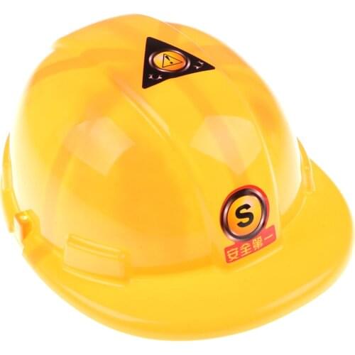 1pcs Yellow Simulation Safety Helmet Pretend Role Play Hat Toy Construction Funny Gadgets Creative Kids Children Gift New