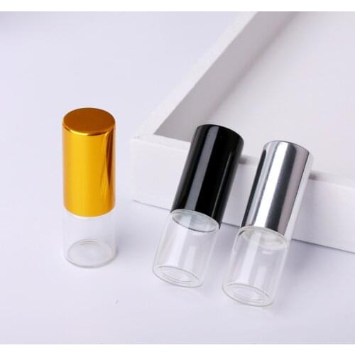 100 PCS/Lot 2ml Essential Oil Bottle Roller Ball perfume sample bottle Glass Roll On Durable Cosmetic Containers