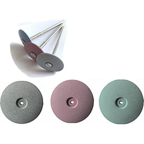 30Pcs Dental Lab Polishing Wheels Burs Silicone Polishers Disk Coarse Blue/White/Red
